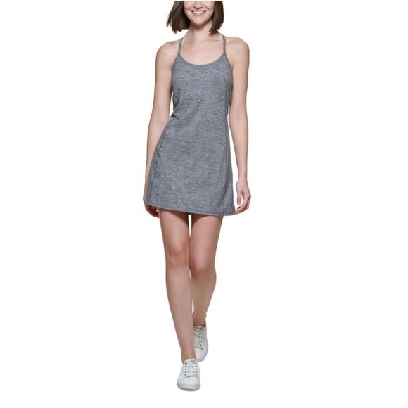 CALVIN KLEIN PERFORMANCE Womens Gray Moisture Wicking Mini Active Wear Dress - Picture 3 of 6